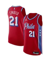 Men's Jordan Joel Embiid Red Philadelphia 76ers 2022/23 Authentic Jersey - Statement Edition