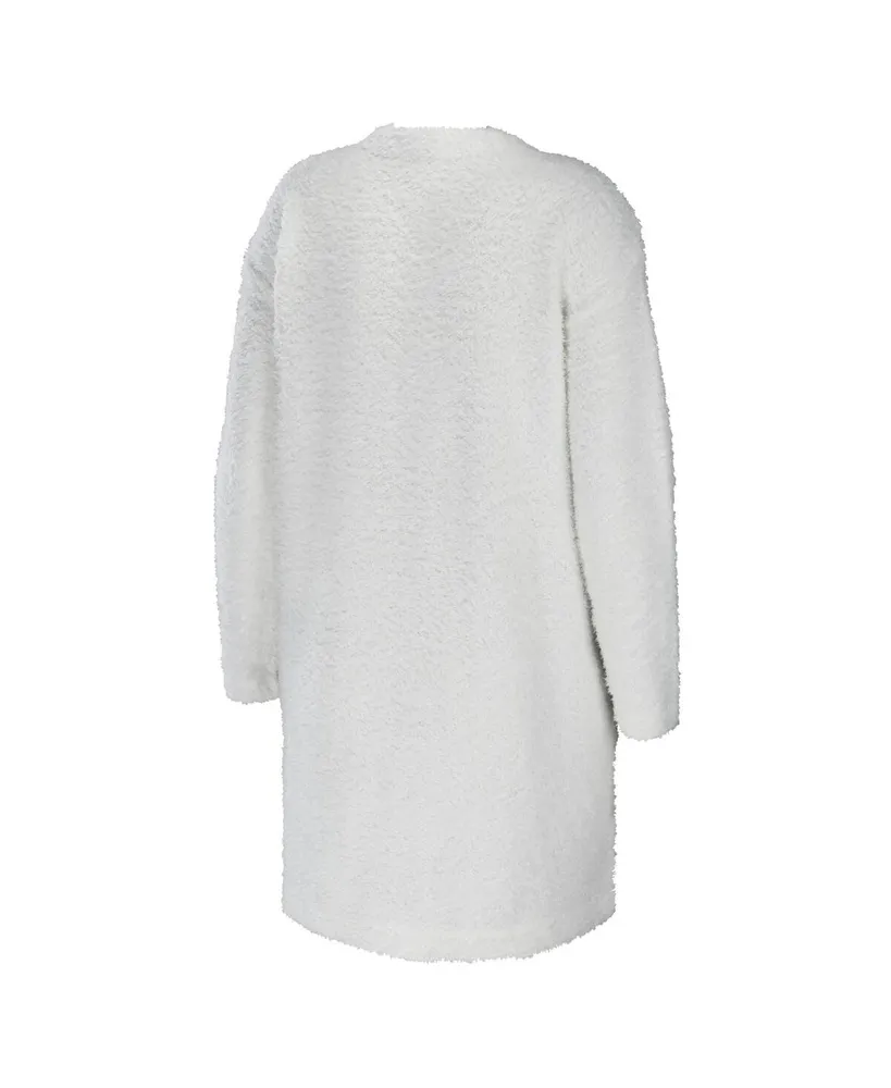 Women's Wear by Erin Andrews Cream New Orleans Saints Cozy Lounge Cardigan Sweater