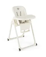 Costway Foldable Baby High Chair w/ Double Removable Trays