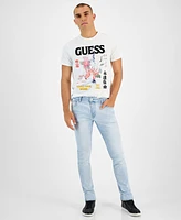 Guess Men's Light-Wash Slim Tapered Fit Jeans