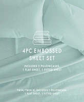 ienjoy Home Expressed Embossed Striped -Pc. Sheet Set