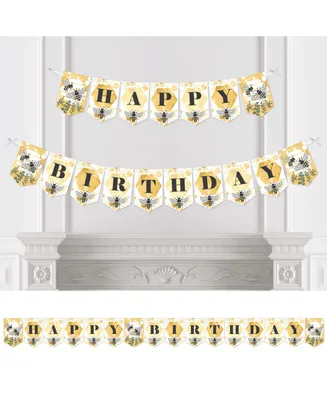Little Bumblebee - Bee Birthday Party Bunting Banner - Party Decorations
