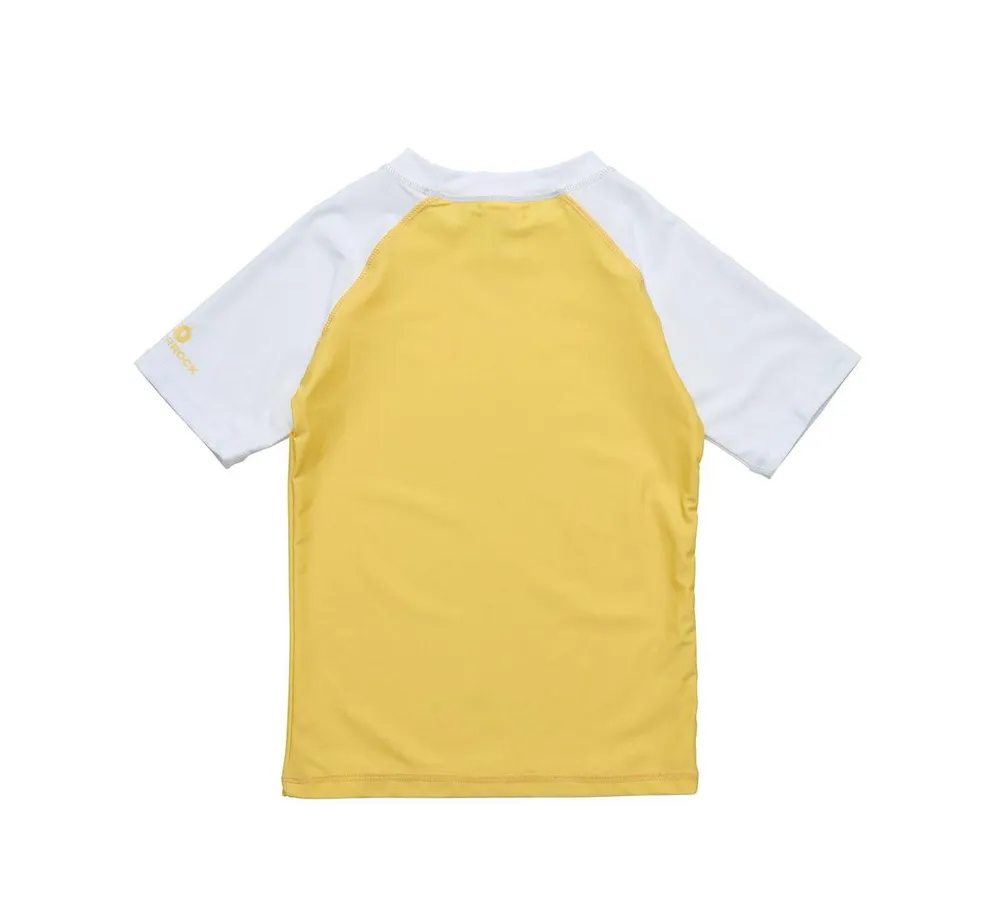 Toddler, Child Boys Yellow White Sleeve Sustainable Ss Rash Top