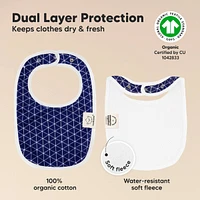 8pk Organic Baby Bibs for Boy, Drool Bib Boys and Girls, Infant Teething