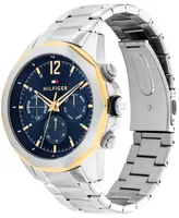 Tommy Hilfiger Men's Multifunction Silver-Tone Stainless Steel Bracelet Watch 46mm