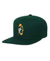 Big Boys and Girls Mitchell & Ness Green Green Bay Packers Gridiron Classics Ground Snapback Hat