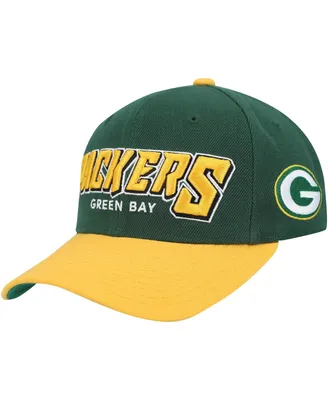 Big Boys and Girls Mitchell & Ness Green, Gold Green Bay Packers Shredder Adjustable Hat