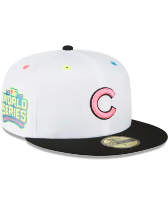 Men's New Era White Chicago Cubs Neon Eye 59FIFTY Fitted Hat