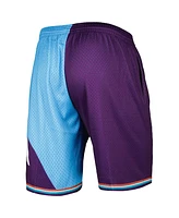 Men's Mitchell & Ness Turquoise, Purple Utah Jazz Hardwood Classics 1996 Split Swingman Shorts