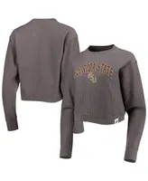 Women's League Collegiate Wear Gray Florida State Seminoles Classic Campus Corded Timber Sweatshirt