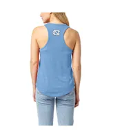 Women's League Collegiate Wear Carolina Blue North Tar Heels Two-Hit Intramural Tri-Blend Scoop Neck Racerback Tank Top