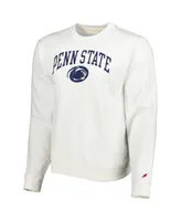 Men's League Collegiate Wear White Penn State Nittany Lions 1965 Arch Essential Fleece Pullover Sweatshirt