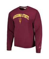 Men's League Collegiate Wear Maroon Arizona State Sun Devils 1965 Arch Essential Pullover Sweatshirt