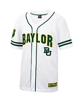 Men's Colosseum White, Green Baylor Bears Free Spirited Baseball Jersey