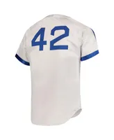 Men's Mitchell & Ness Jackie Robinson Gray Brooklyn Dodgers Cooperstown Collection Authentic Jersey