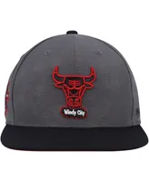 Men's Mitchell & Ness Gray Chicago Bulls Hardwood Classics Born Bred Fitted Hat