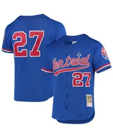 Men's Mitchell & Ness Vladimir Guerrero Blue Montreal Expos 1997 Cooperstown Collection Mesh Batting Practice Jersey