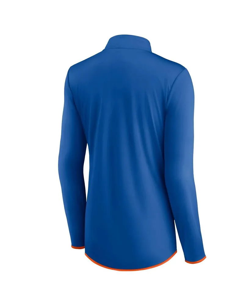 Women's Fanatics Royal New York Mets Worth The Drive Quarter-Zip Jacket