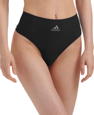 adidas Intimates Women's Active Seamless Micro Stretch High Waist Thong Underwear 4A1H01