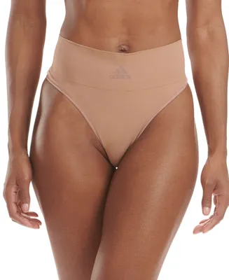adidas Intimates Women's Active Seamless Micro Stretch High Waist Thong Underwear 4A1H01