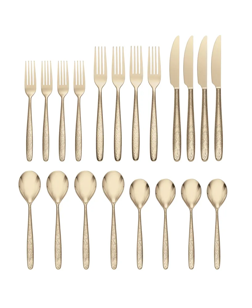 Oneida Storm Champagne 20 Piece Everyday Flatware Set, Service For 4