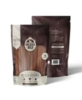 Greater Wild 6" Single-Ingredient Beef Bully Sticks, Natural Dog Treats - 15 Split Sticks