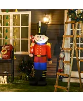 Homcom 6' Christmas Inflatable Nutcracker Toy Soldier Decoration - Multi