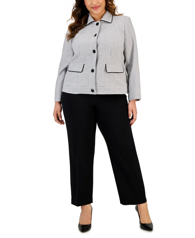 Le Suit Plus Size Five-Button Jacket & Slim Pants