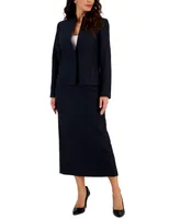 Le Suit Women's Shimmer Tweed Skirt Suit, Regular and Petite Sizes