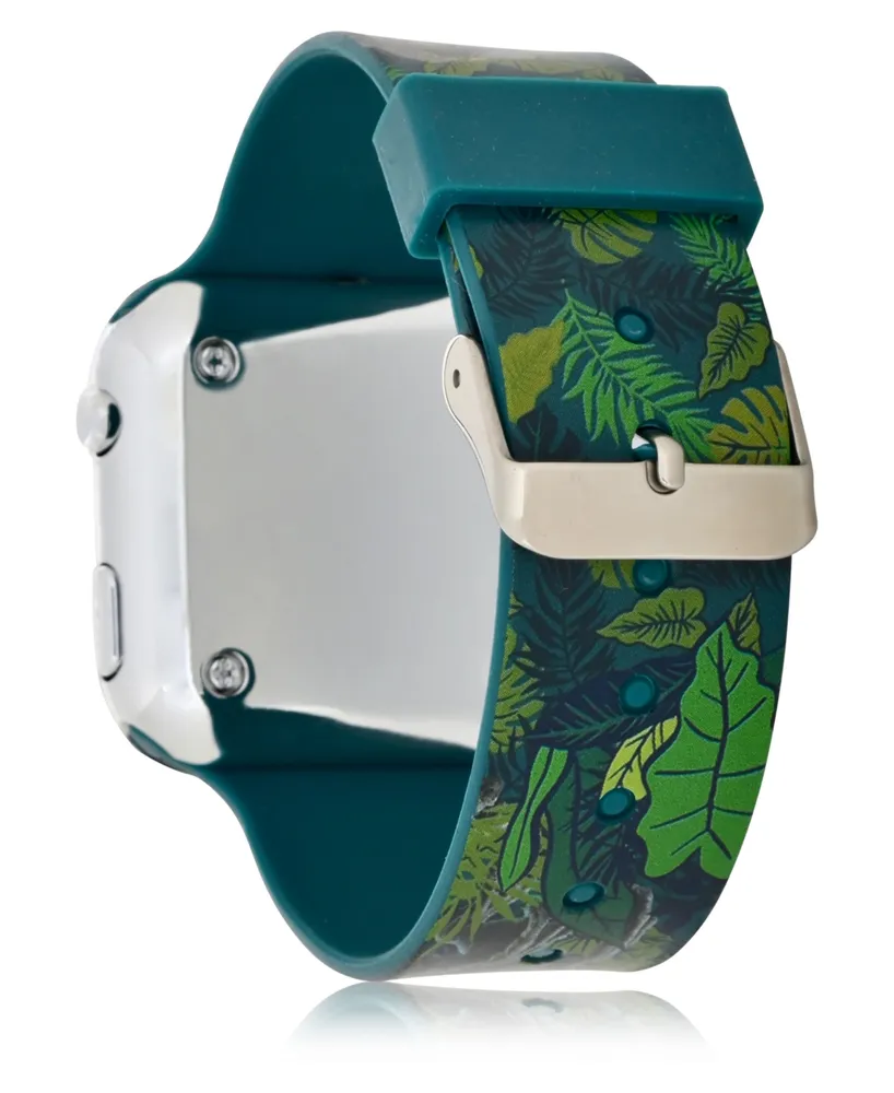Jurassic Children's World Light Emitting Diode Green Silicone Strap Watch 32mm