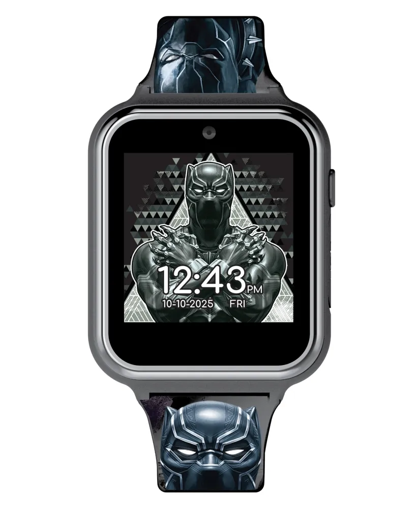 Marvel Children's Black Panther Silicone Smart Watch 38mm