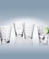 Villeroy & Boch Dressed Up Assorted Clear Tumblers, Set of 4