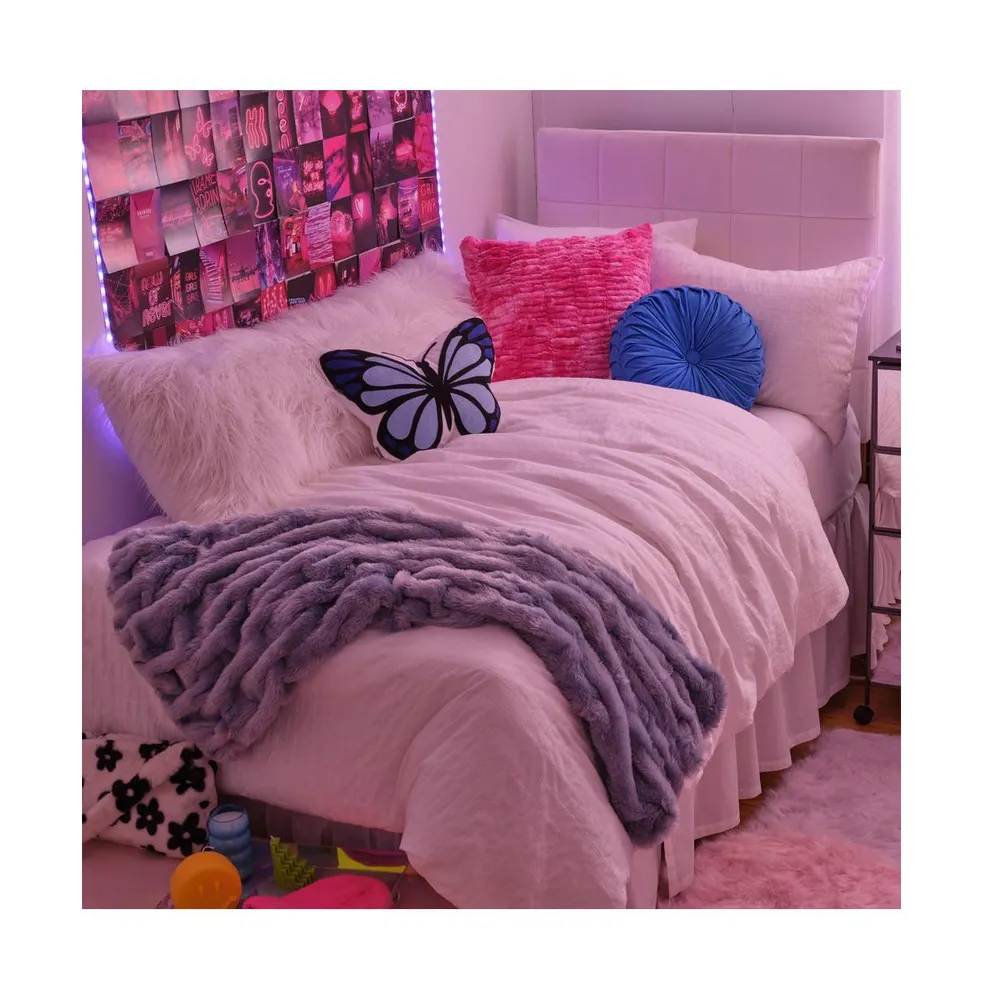 Dormify Bailey Textured Stripe Duvet Cover and Sham Set, Full/Queen, Ultra-Cute Styles to Personalize Your Room