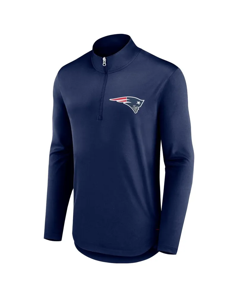 Men's Fanatics Navy New England Patriots Tough Minded Quarter-Zip Top