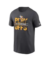 Men's Nike Anthracite Minnesota Vikings 2022 Nfl Playoffs Iconic T-shirt