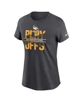 Women's Nike Gray Minnesota Vikings 2022 Nfl Playoffs Iconic T-shirt