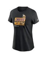 Women's Nike Black Minnesota Vikings 2022 Nfc North Division Champions Locker Room Trophy Collection T-shirt