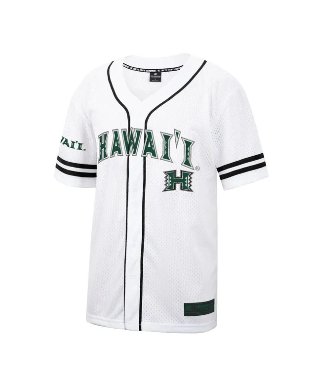 Men's Colosseum White Providence Friars Free Spirited Mesh Button-Up  Baseball Jersey