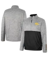 Men's Colosseum Gray Iowa Hawkeyes John Half-Zip Jacket