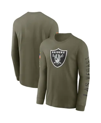 Men's Nike Olive Las Vegas Raiders 2022 Salute To Service Long Sleeve T-shirt