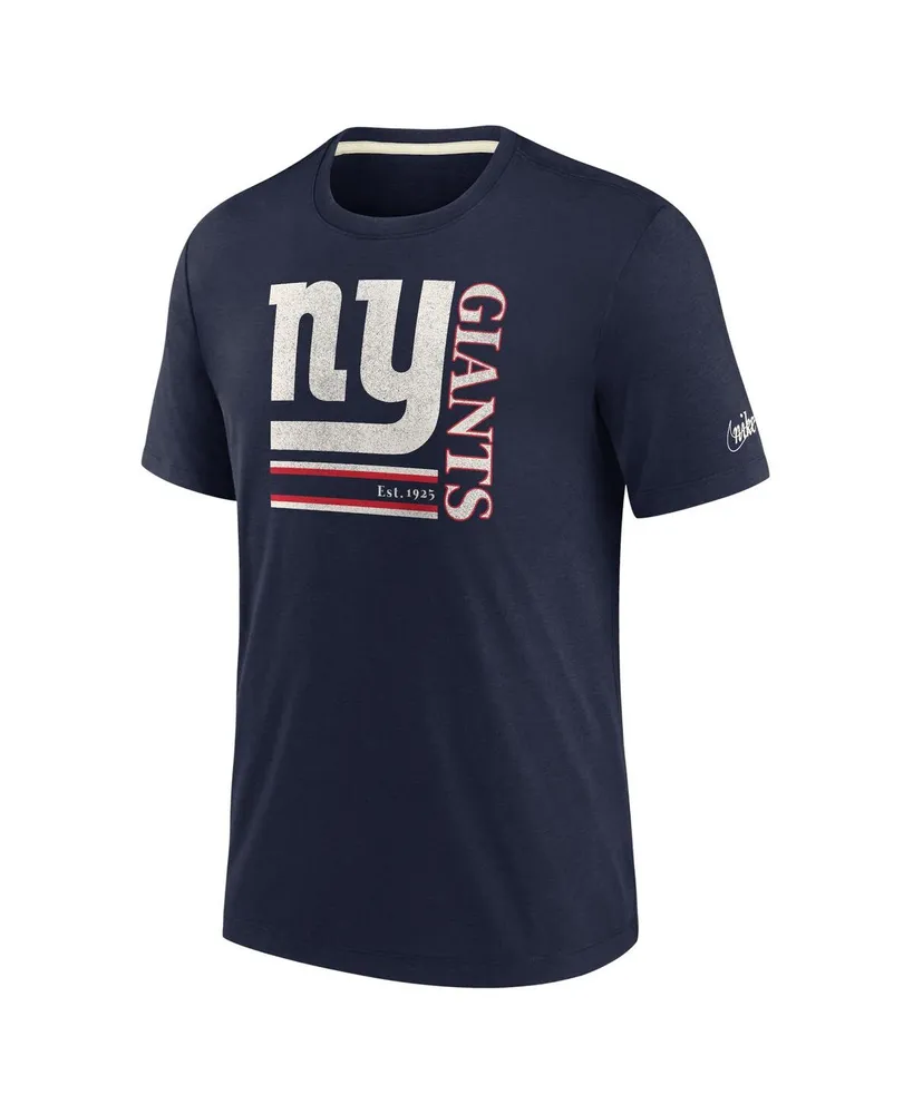 Men's Nike Navy New York Giants Wordmark Logo Tri-Blend T-shirt