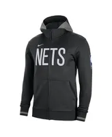 Men's Nike Black Brooklyn Nets Authentic Showtime Performance Full-Zip Hoodie