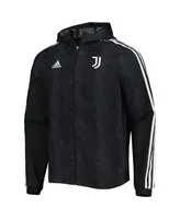 Men's adidas Charcoal Juventus Dna Raglan Full-Zip Hoodie Windbreaker Jacket