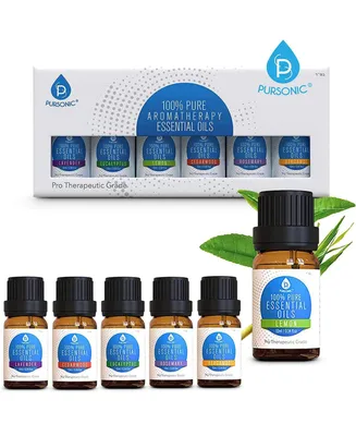 Pursonic Pack of 100% Pure Essential Aromatherapy Oils