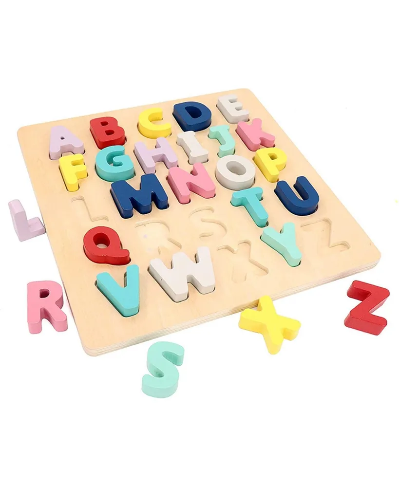 Leo & Friends Wooden Chunky Alphabet Puzzle for Toddlers