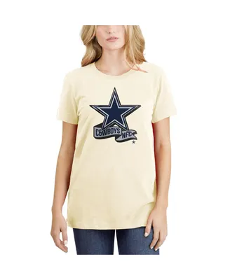 Women's New Era Cream Dallas Cowboys Chrome Sideline T-shirt