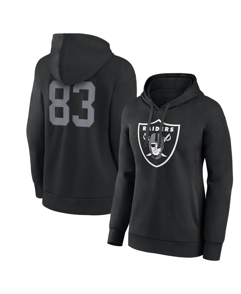 Women's Fanatics Darren Waller Black Las Vegas Raiders Player Icon Name and Number Pullover Hoodie