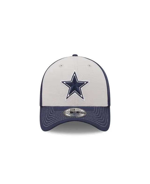 Men's New Era Silver/Navy Dallas Cowboys Pipe Retro Joe 39THIRTY Flex Hat