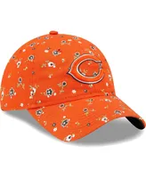 Women's New Era Orange Chicago Bears Floral 9Twenty Adjustable Hat