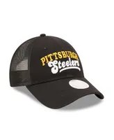 Women's New Era Black Pittsburgh Steelers Team Trucker 9Forty Snapback Hat